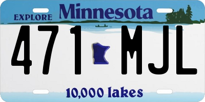 MN license plate 471MJL