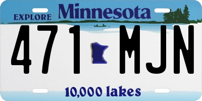 MN license plate 471MJN