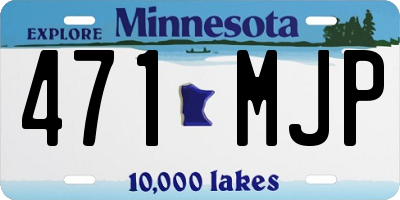 MN license plate 471MJP
