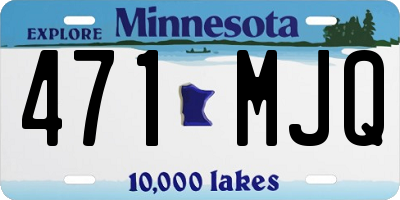 MN license plate 471MJQ