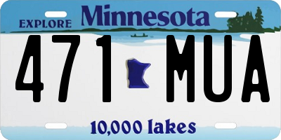 MN license plate 471MUA