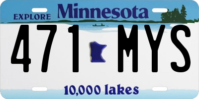 MN license plate 471MYS