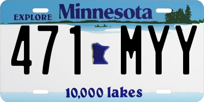 MN license plate 471MYY