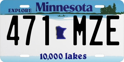 MN license plate 471MZE