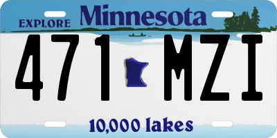 MN license plate 471MZI