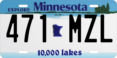 MN license plate 471MZL