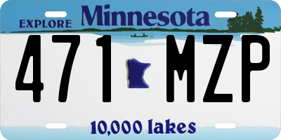 MN license plate 471MZP