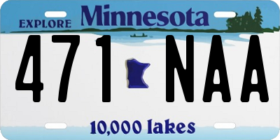 MN license plate 471NAA