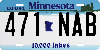 MN license plate 471NAB