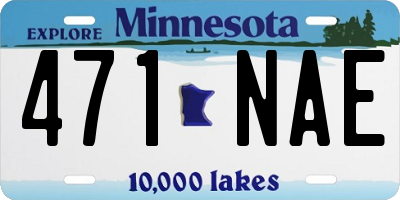 MN license plate 471NAE