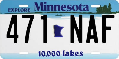 MN license plate 471NAF