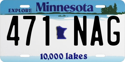 MN license plate 471NAG