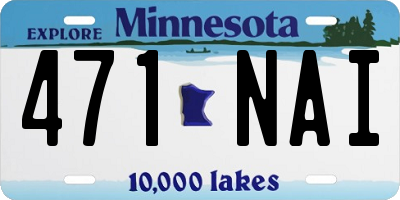 MN license plate 471NAI