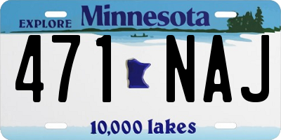 MN license plate 471NAJ