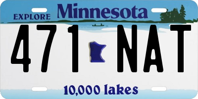 MN license plate 471NAT