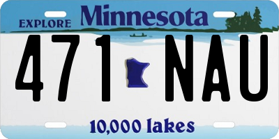 MN license plate 471NAU