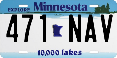 MN license plate 471NAV