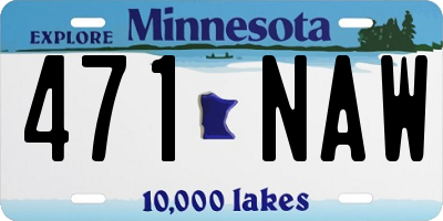MN license plate 471NAW