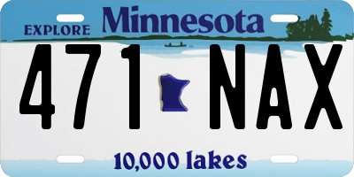 MN license plate 471NAX