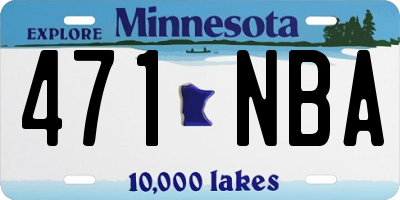 MN license plate 471NBA
