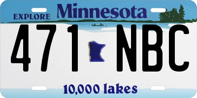 MN license plate 471NBC