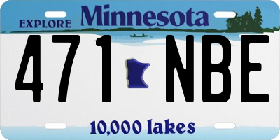 MN license plate 471NBE