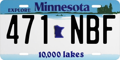 MN license plate 471NBF