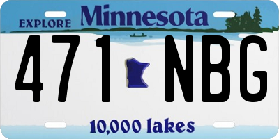 MN license plate 471NBG