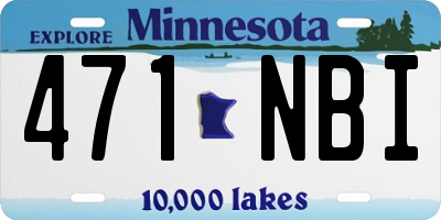 MN license plate 471NBI