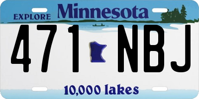 MN license plate 471NBJ