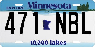 MN license plate 471NBL