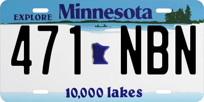 MN license plate 471NBN