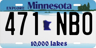 MN license plate 471NBO