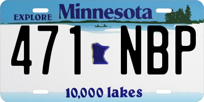 MN license plate 471NBP