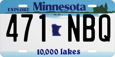 MN license plate 471NBQ