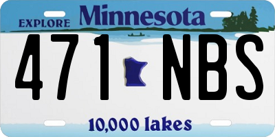 MN license plate 471NBS