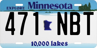 MN license plate 471NBT