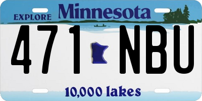 MN license plate 471NBU