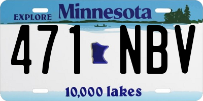 MN license plate 471NBV