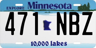 MN license plate 471NBZ
