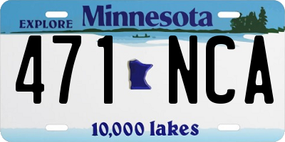 MN license plate 471NCA