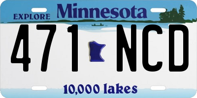 MN license plate 471NCD