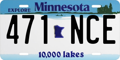 MN license plate 471NCE