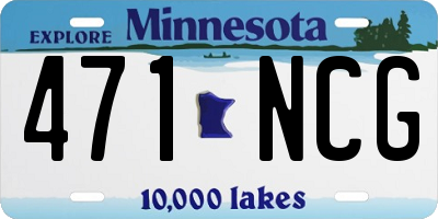 MN license plate 471NCG