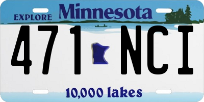 MN license plate 471NCI