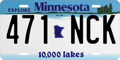 MN license plate 471NCK