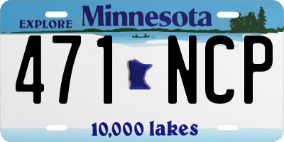 MN license plate 471NCP