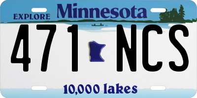 MN license plate 471NCS