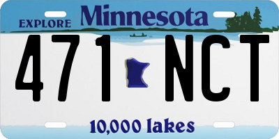 MN license plate 471NCT