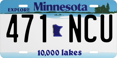 MN license plate 471NCU